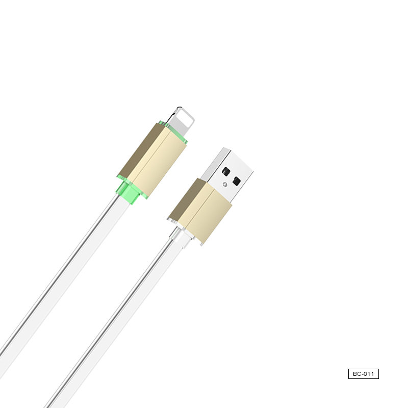 Iphone Aluminum alloy automatic power-off data cable（Jelly color）